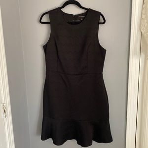 Banana Republic size 14 knee length little black dress with geometric texture